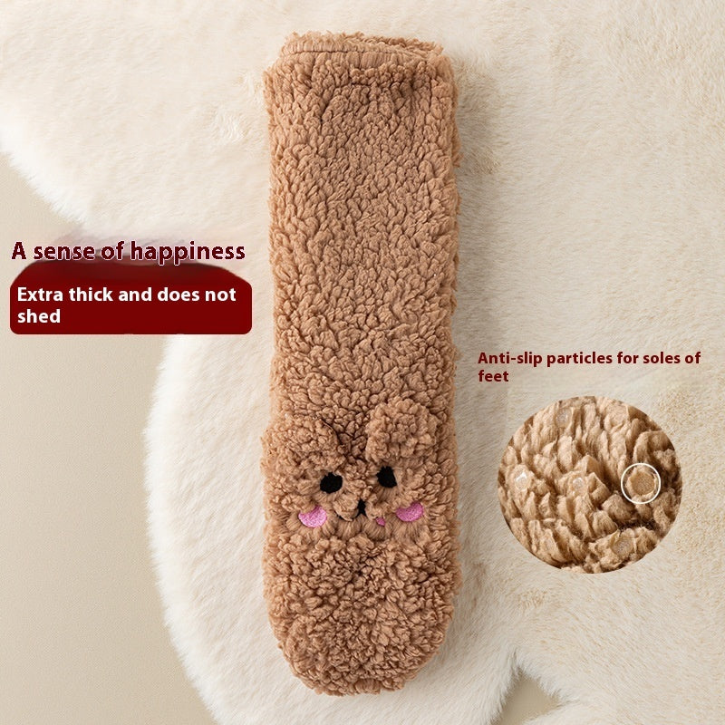 Cute Warm Velvet Japanese-style Non-slip Socks