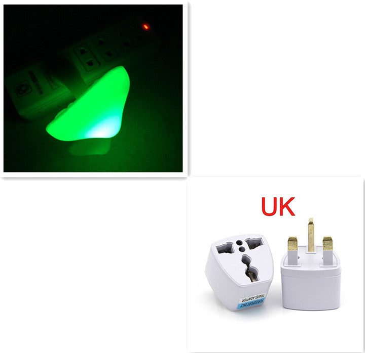 LED Night Light Mushroom Wall Socket Lamp EU US Plug Warm White Light-control Sensor