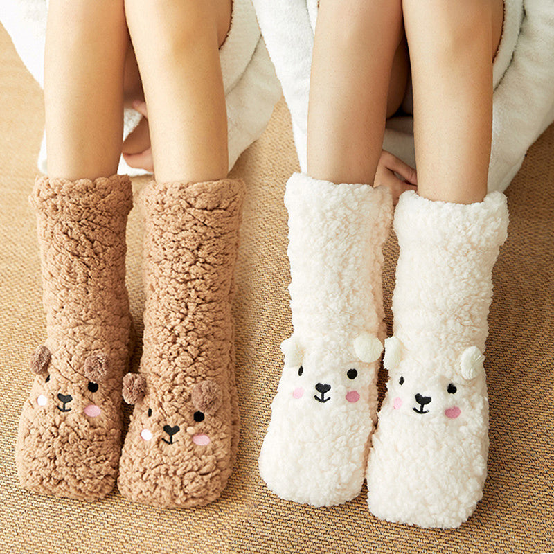 Cute Warm Velvet Japanese-style Non-slip Socks