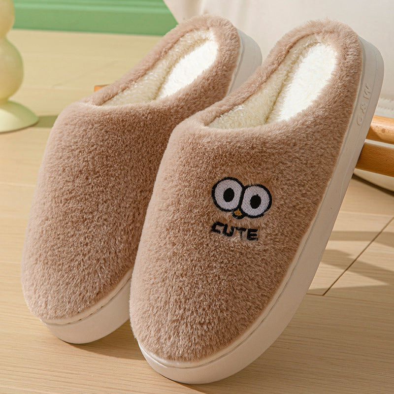 Cartoon Big-Eyes Warm Non-slip Slippers