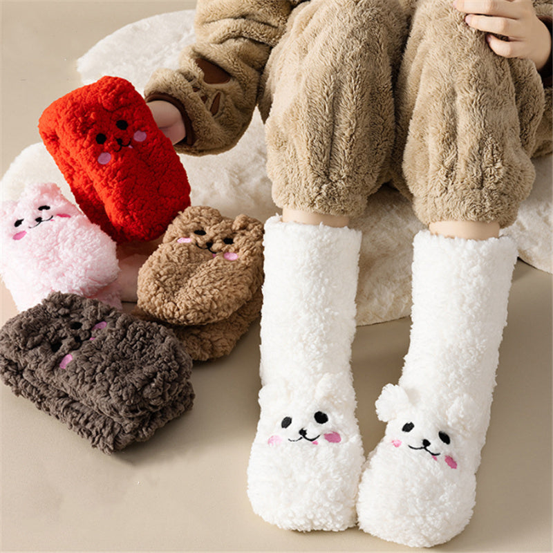Cute Warm Velvet Japanese-style Non-slip Socks