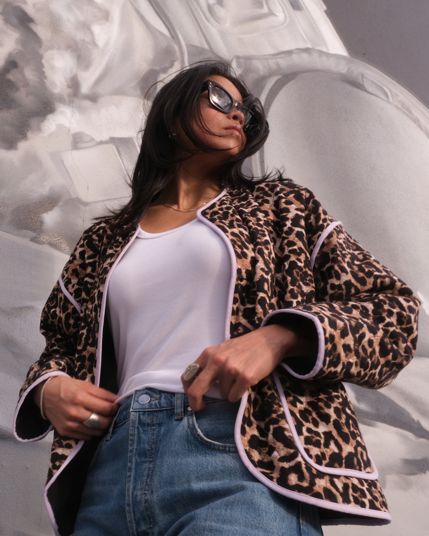 The Piped Leopard Jacket