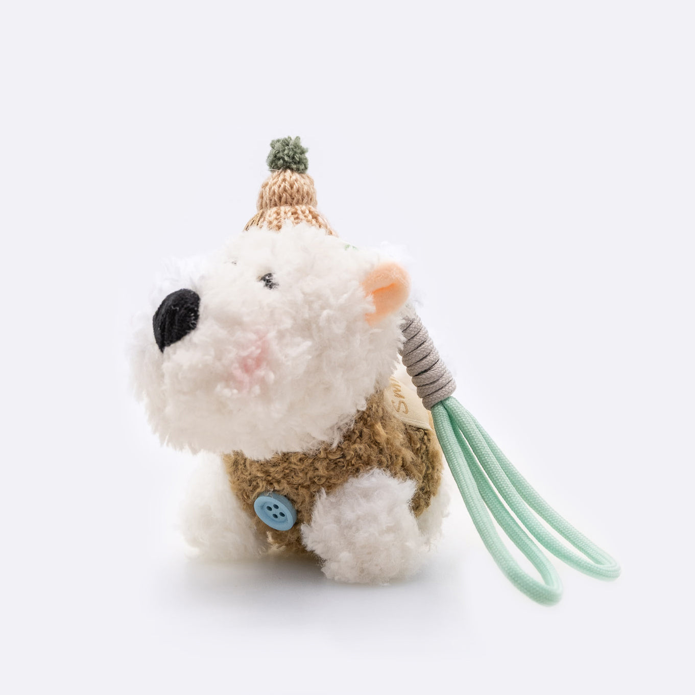 Westie Terrier Plush Bag Charm Keychain