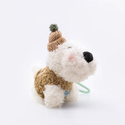 Westie Terrier Plush Bag Charm Keychain