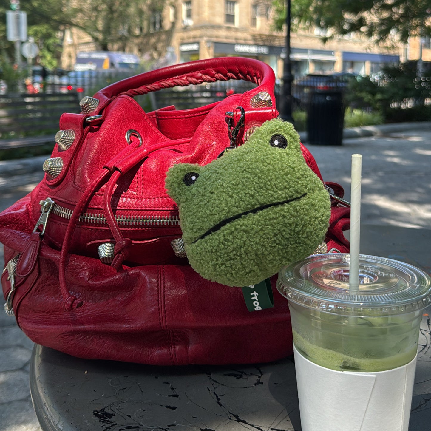 Frog Coin Purse Plush Bag Charm Keychain