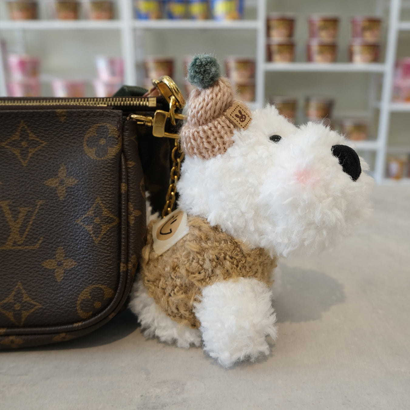 Westie Terrier Plush Bag Charm Keychain