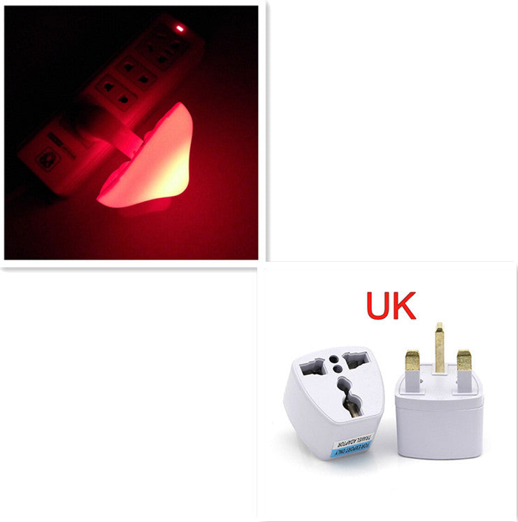 LED Night Light Mushroom Wall Socket Lamp EU US Plug Warm White Light-control Sensor