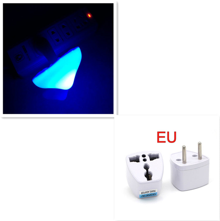 LED Night Light Mushroom Wall Socket Lamp EU US Plug Warm White Light-control Sensor