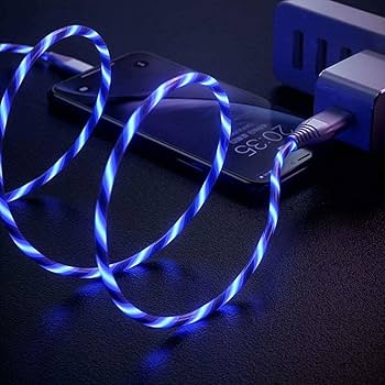 Fast Charging RGB Cable 100W Breathing Light 66W Type C USB C Data Cable