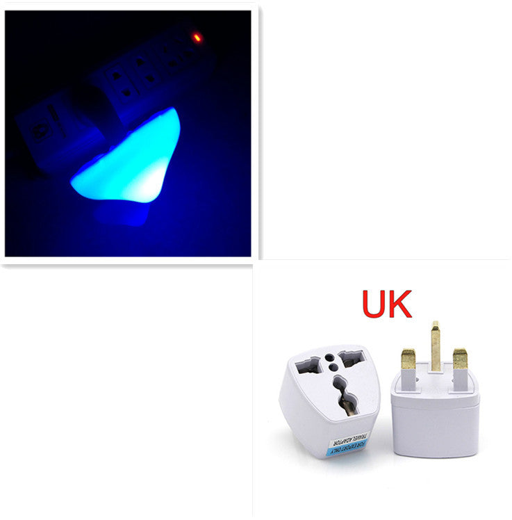 LED Night Light Mushroom Wall Socket Lamp EU US Plug Warm White Light-control Sensor
