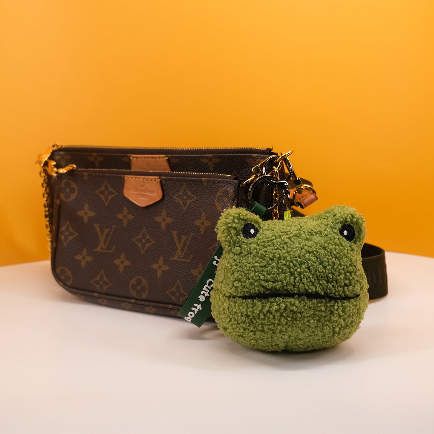Frog Coin Purse Plush Bag Charm Keychain