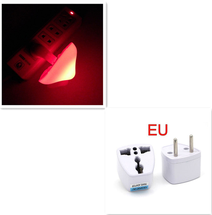 LED Night Light Mushroom Wall Socket Lamp EU US Plug Warm White Light-control Sensor