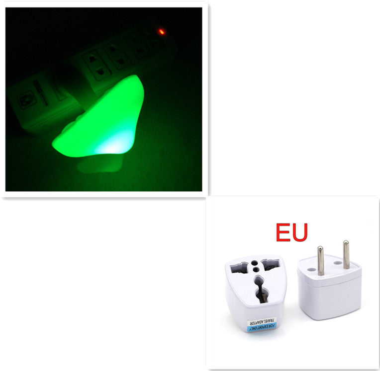 LED Night Light Mushroom Wall Socket Lamp EU US Plug Warm White Light-control Sensor