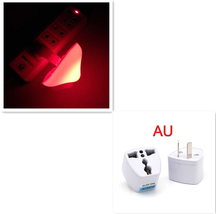 LED Night Light Mushroom Wall Socket Lamp EU US Plug Warm White Light-control Sensor