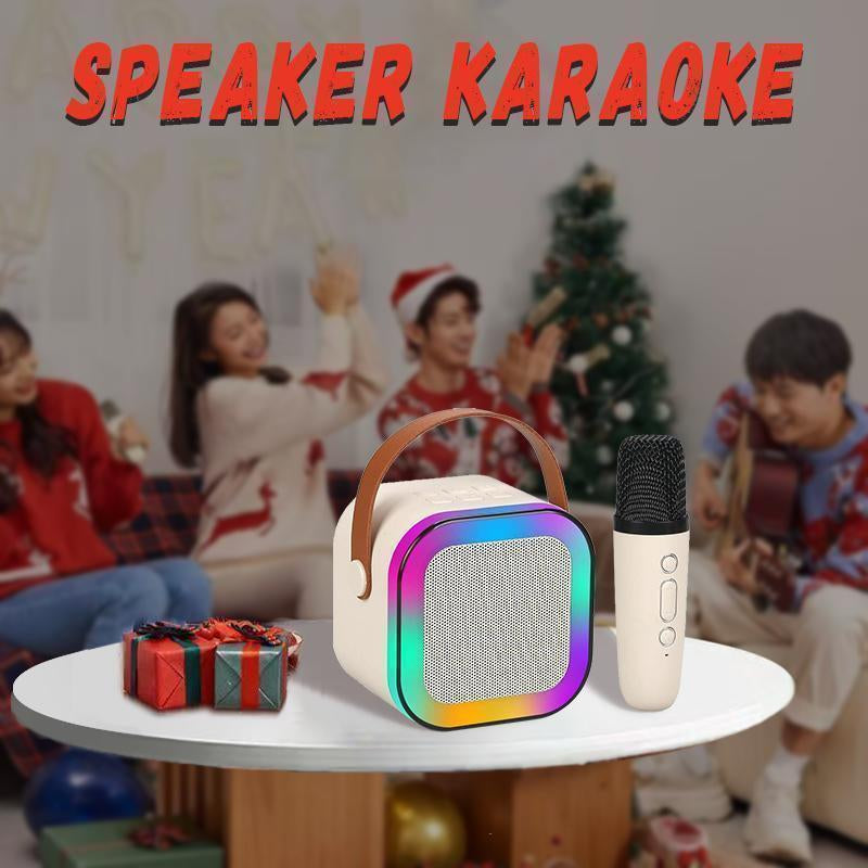 Perfect for Kids and Adults Newest Bluetooth Karaoke Speaker with 2 Wireless Microphones and LED Lights Ideal for Birthday Parties & Family Fun Karaoke Machine Family Party