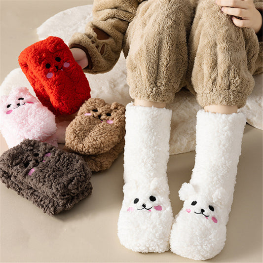 Cute Warm Velvet Japanese-style Non-slip Socks