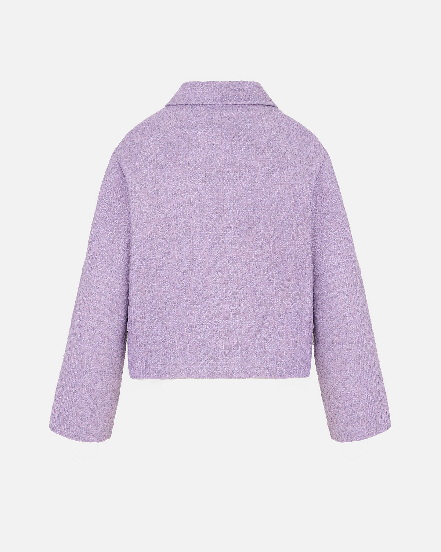 Lavender Tweed Button Jacket