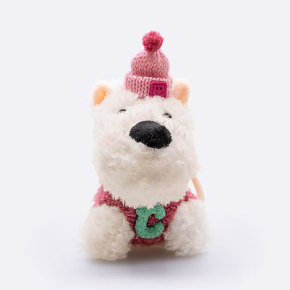 Westie Terrier Plush Bag Charm Keychain