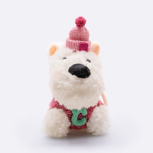 Westie Terrier Plush Bag Charm Keychain