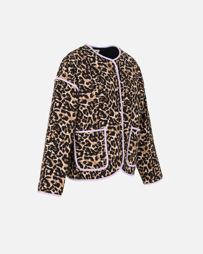 The Piped Leopard Jacket